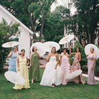 White Paper Umbrella Parasols Wooden Handle