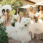 Customised Wooden Handle Paper Umbrella Parasols