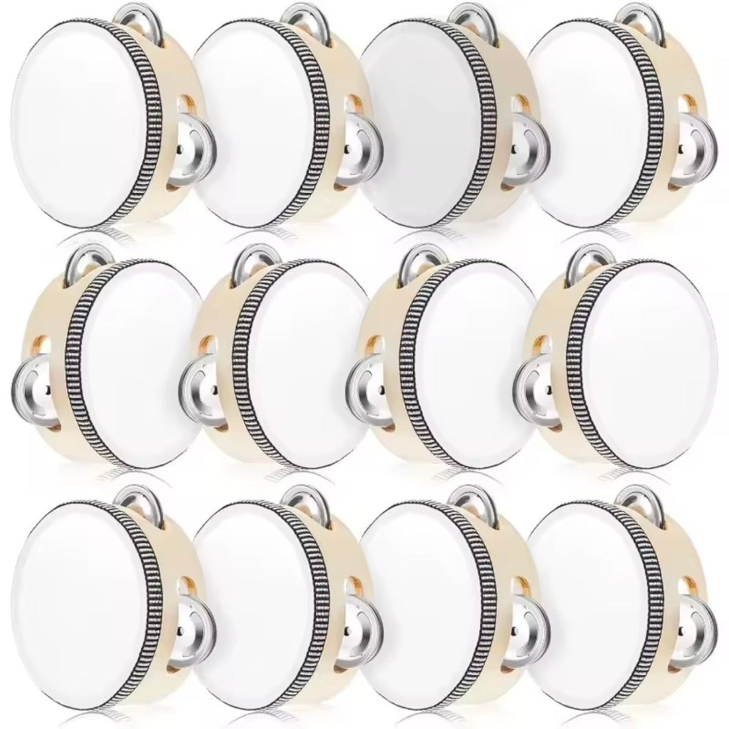Wooden Handheld Tambourines Drums with Jingles