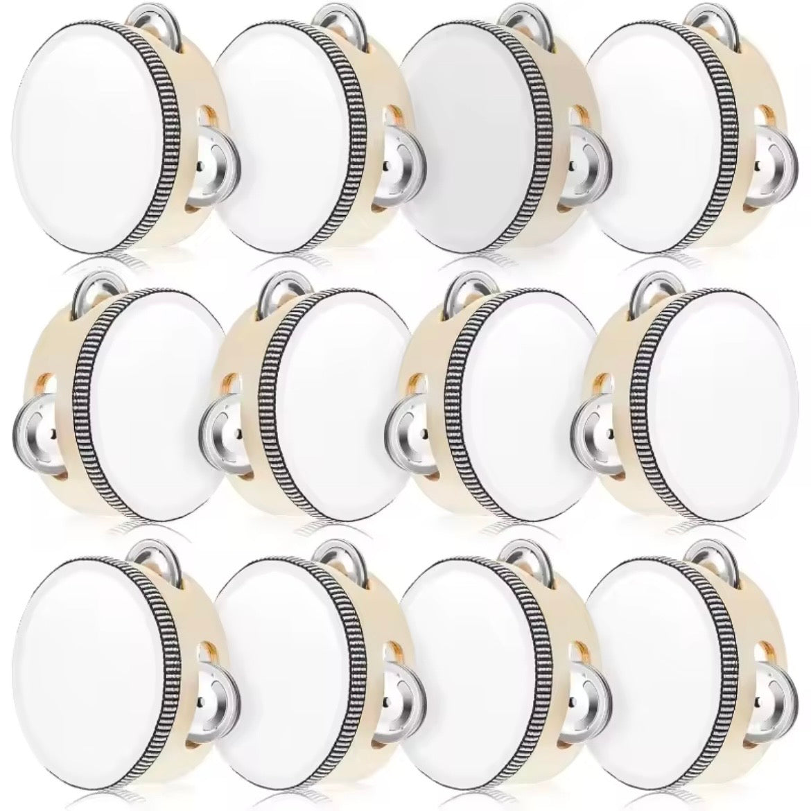Wooden Handheld Tambourines Drums with Jingles