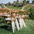 White Paper Umbrella Parasols Wooden Handle & Folding Hand Fan Set