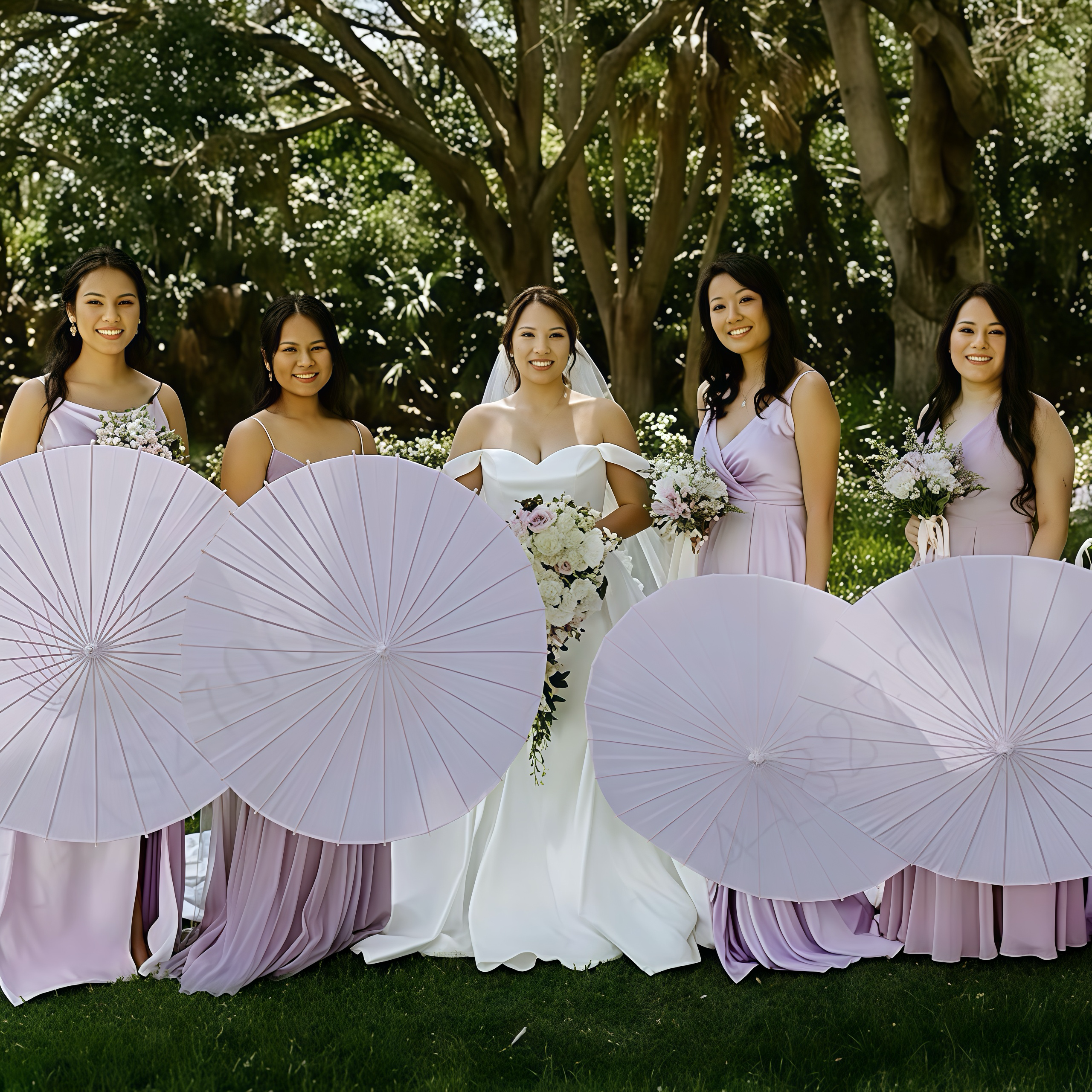 Customised Wooden Handle Paper Umbrella Parasols
