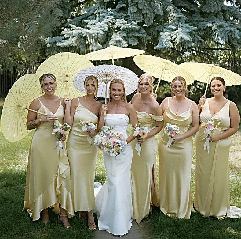 Customised Wooden Handle Paper Umbrella Parasols