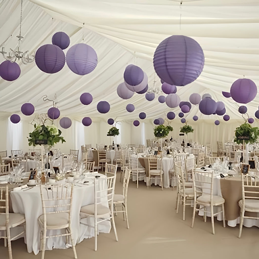 Mixed 6-12'' Colourful Paper Lanterns Optional LED Lights