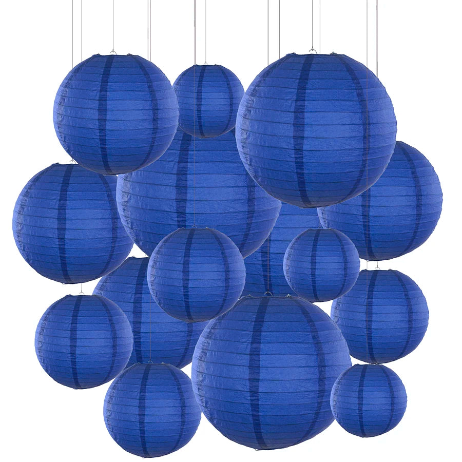 Mixed 6-12'' Colourful Paper Lanterns Optional LED Lights