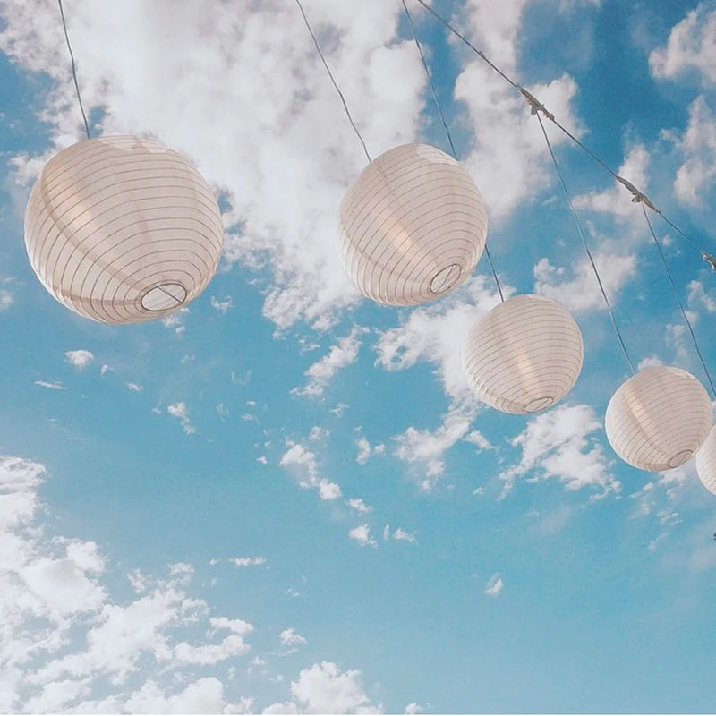 30/50/60PC Mixed 4-12'' Lantern Optional LED Lights