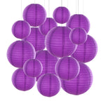 Mixed 6-12'' Colourful Paper Lanterns Optional LED Lights