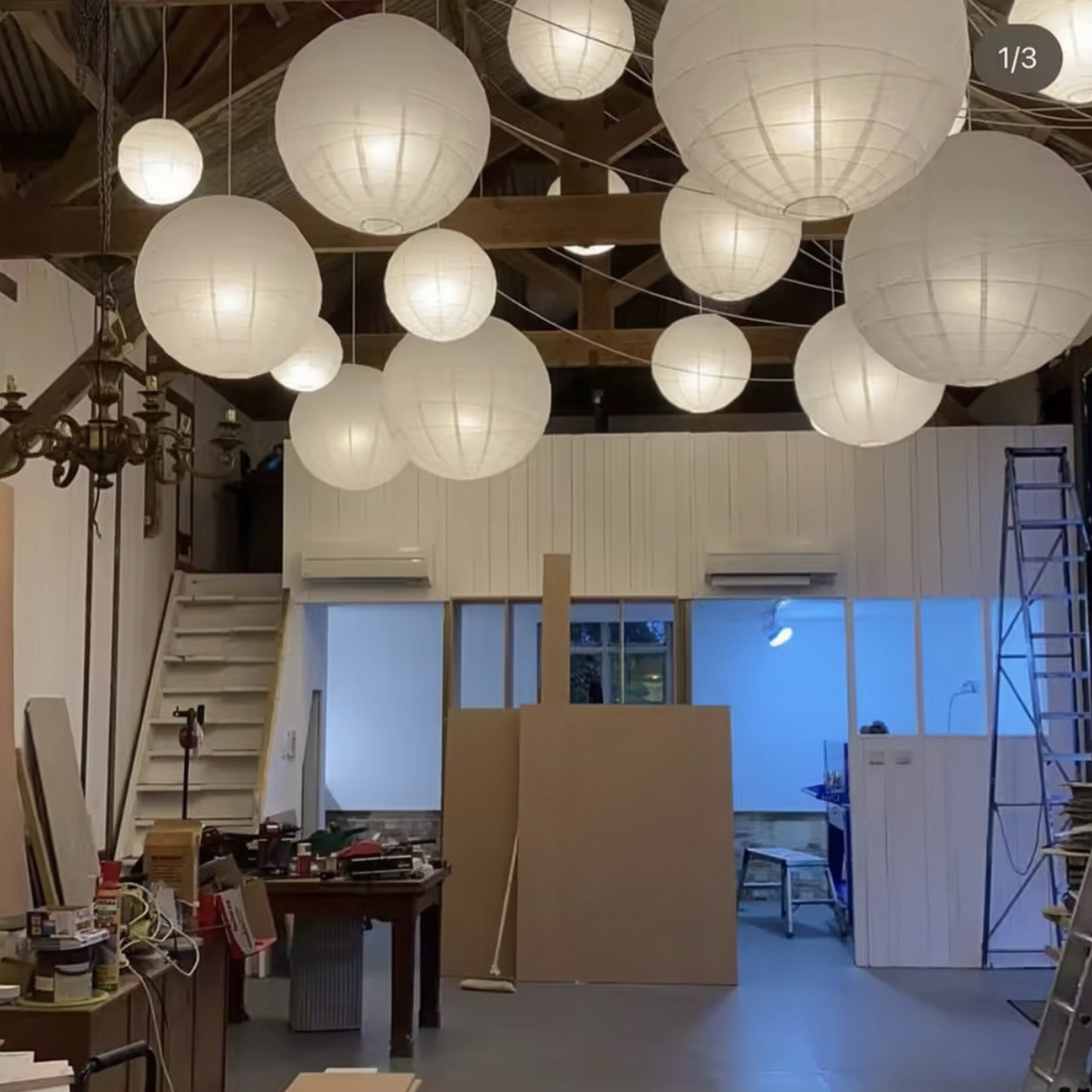 30/50/60PC Mixed 4-12'' Lantern Optional LED Lights