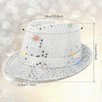 Light Up Straw Fedora Hats