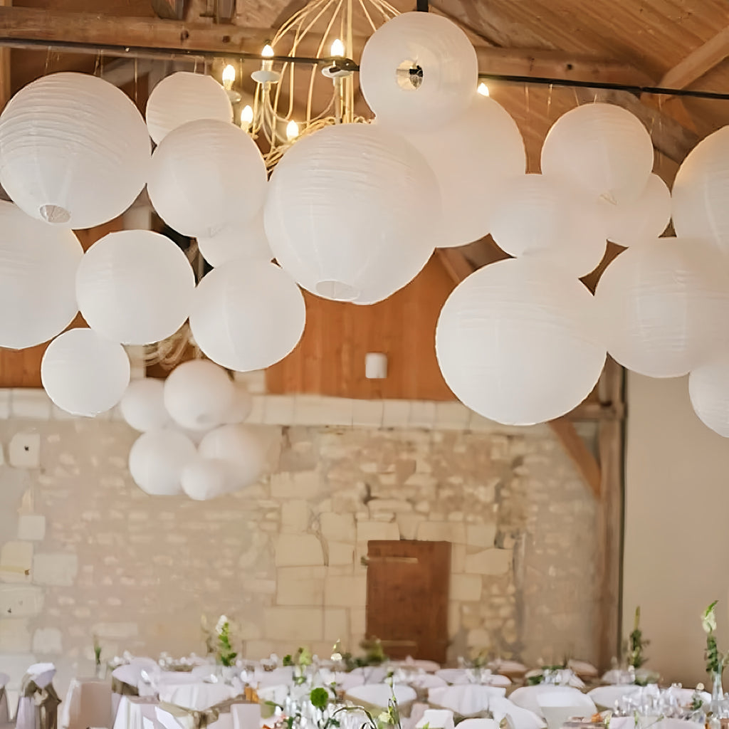 Mixed 6-12'' Colourful Paper Lanterns Optional LED Lights
