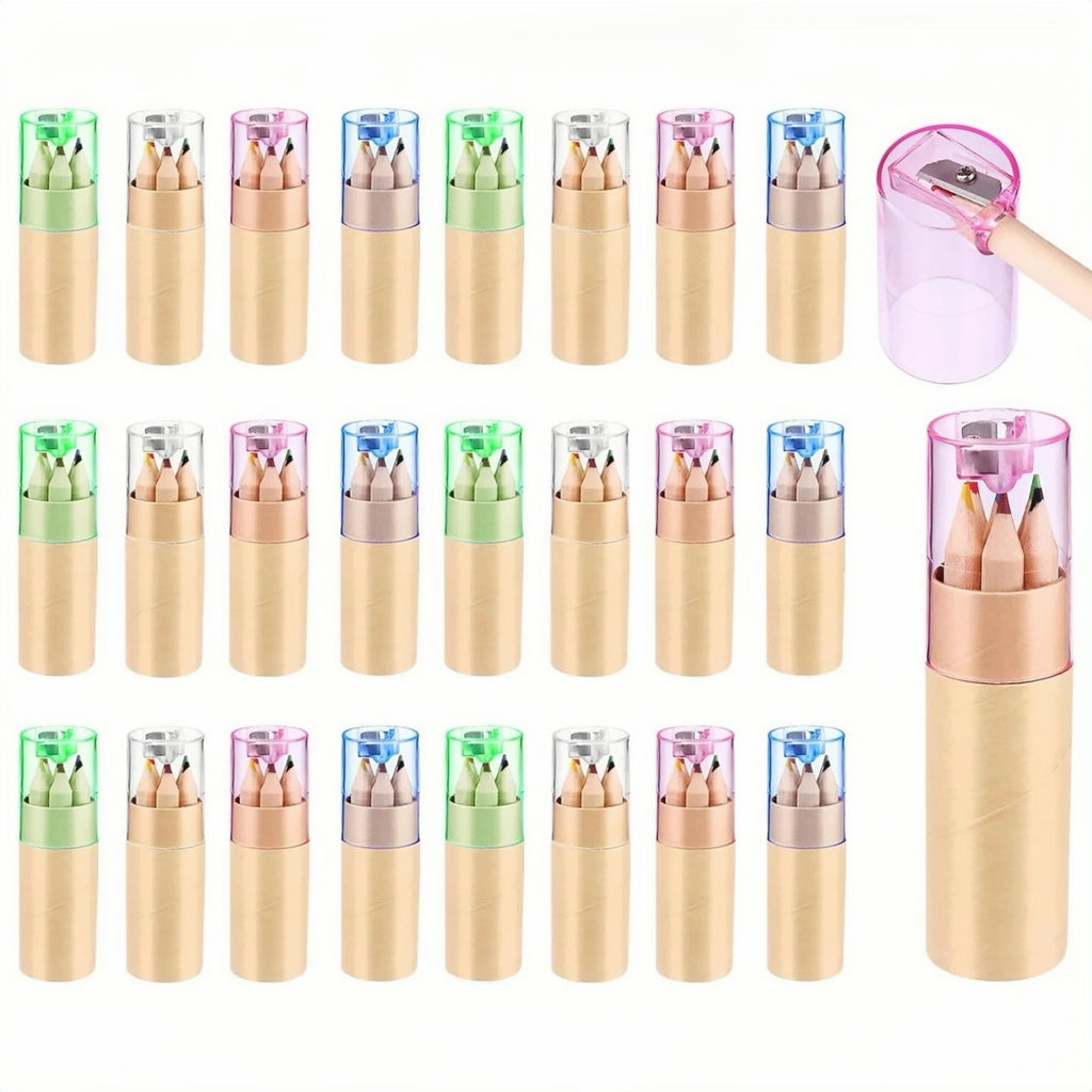 Mini Coloured Pencils With Sharpener