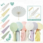 Customised Wooden Handle Paper Umbrella Parasols