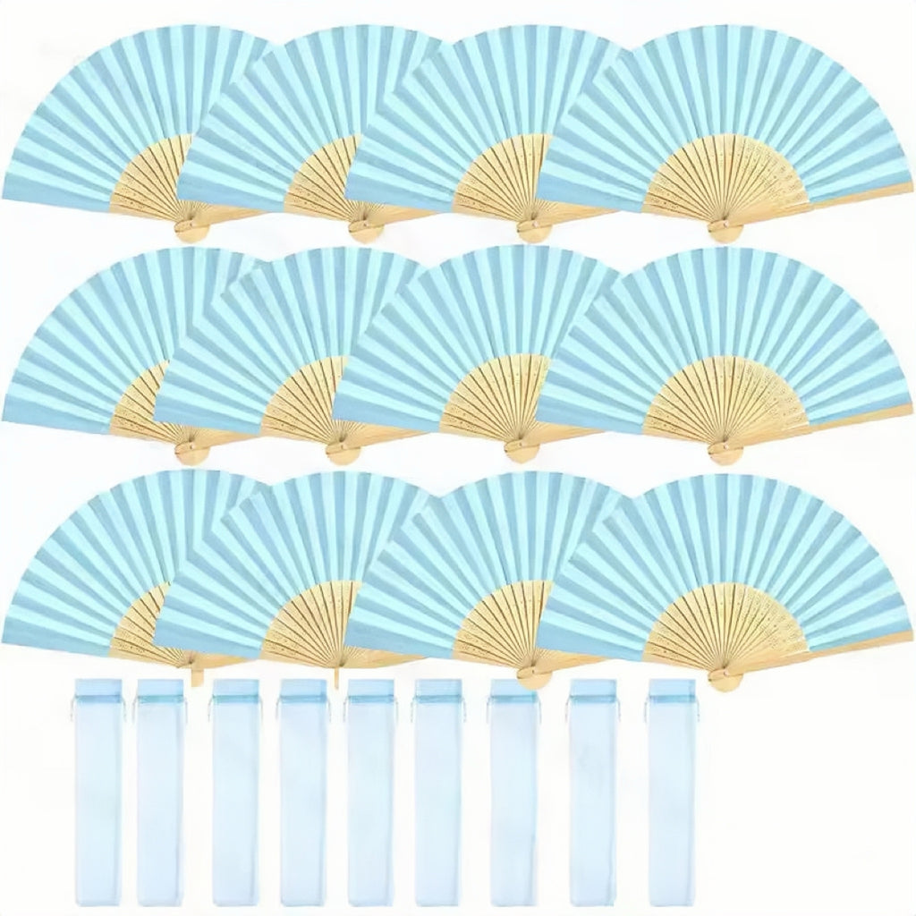 Folding Hand Fans Optional Fabric Gift Bag