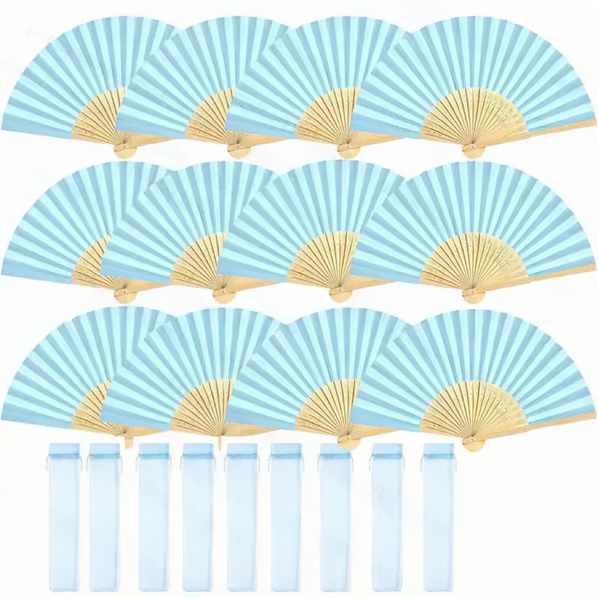 Folding Hand Fans Optional Fabric Gift Bag