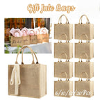 6-20PC Burlap Tote Bags with Handles