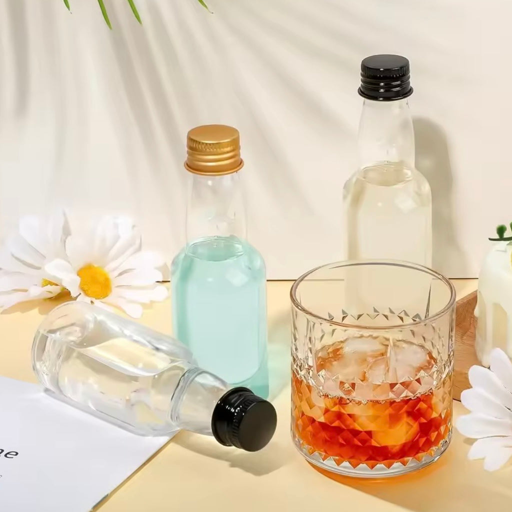 Mini Liquor Bottles with Funnels
