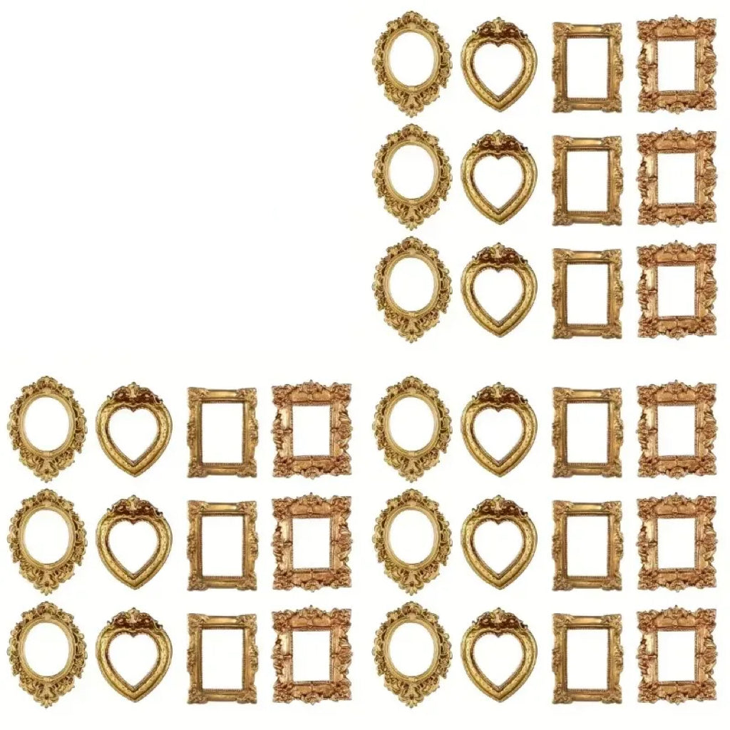 Golden Mini Vintage Photo Frames