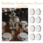 10-60PC 4/6/8Inch Wooden Handheld Tambourines Drums with Jingles