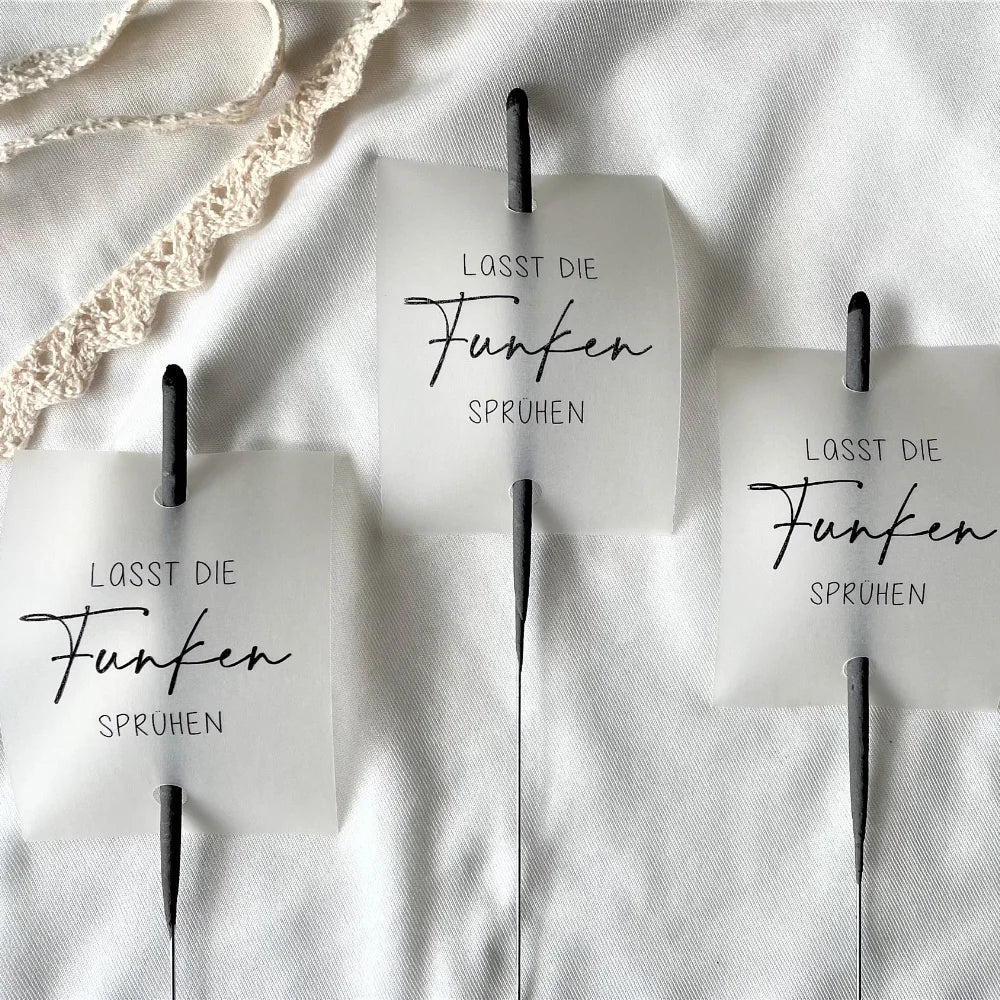 20/50PC Personalised Sparkler Tags Labels For Fireworks Vellum Decor