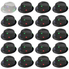 Light Up Straw Fedora Hats