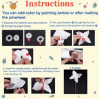 100PC Blank DIY Paper Pinwheels