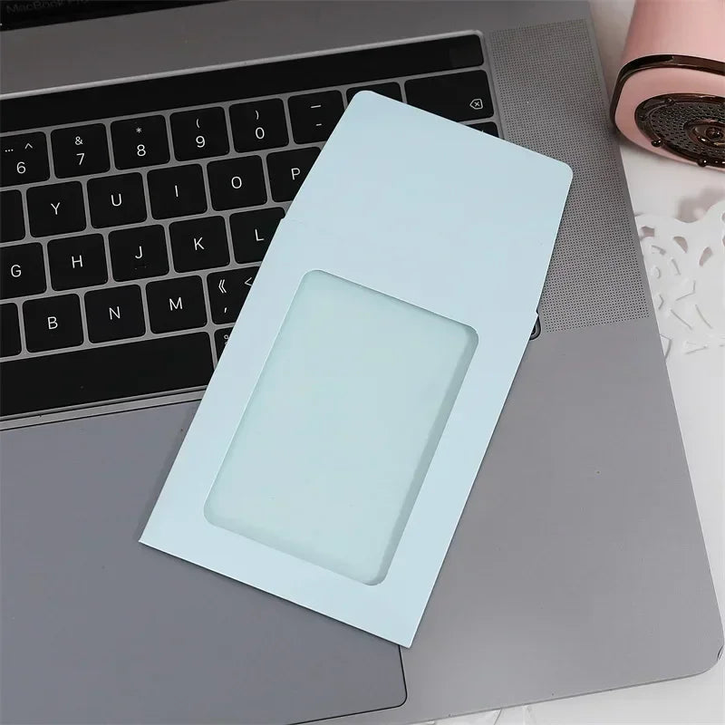 10PC Transparent Window Paper Envelopes Photo Card Holder