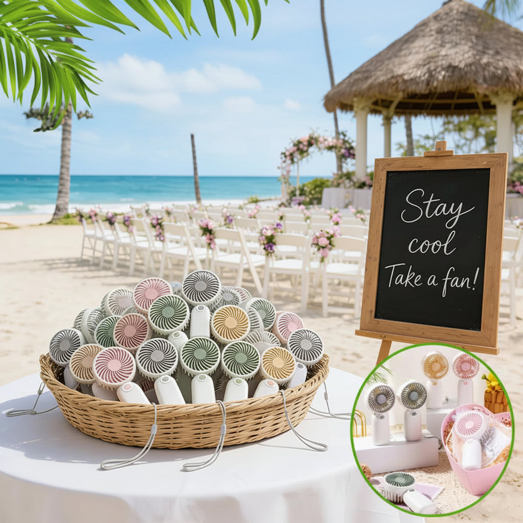 10-100PC Handheld Fans With Gift Cards & Bags