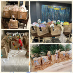 6-20PC Burlap Tote Bags with Handles