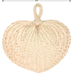 6/12/24PC 27cm Bamboo Raffia Hand Fans