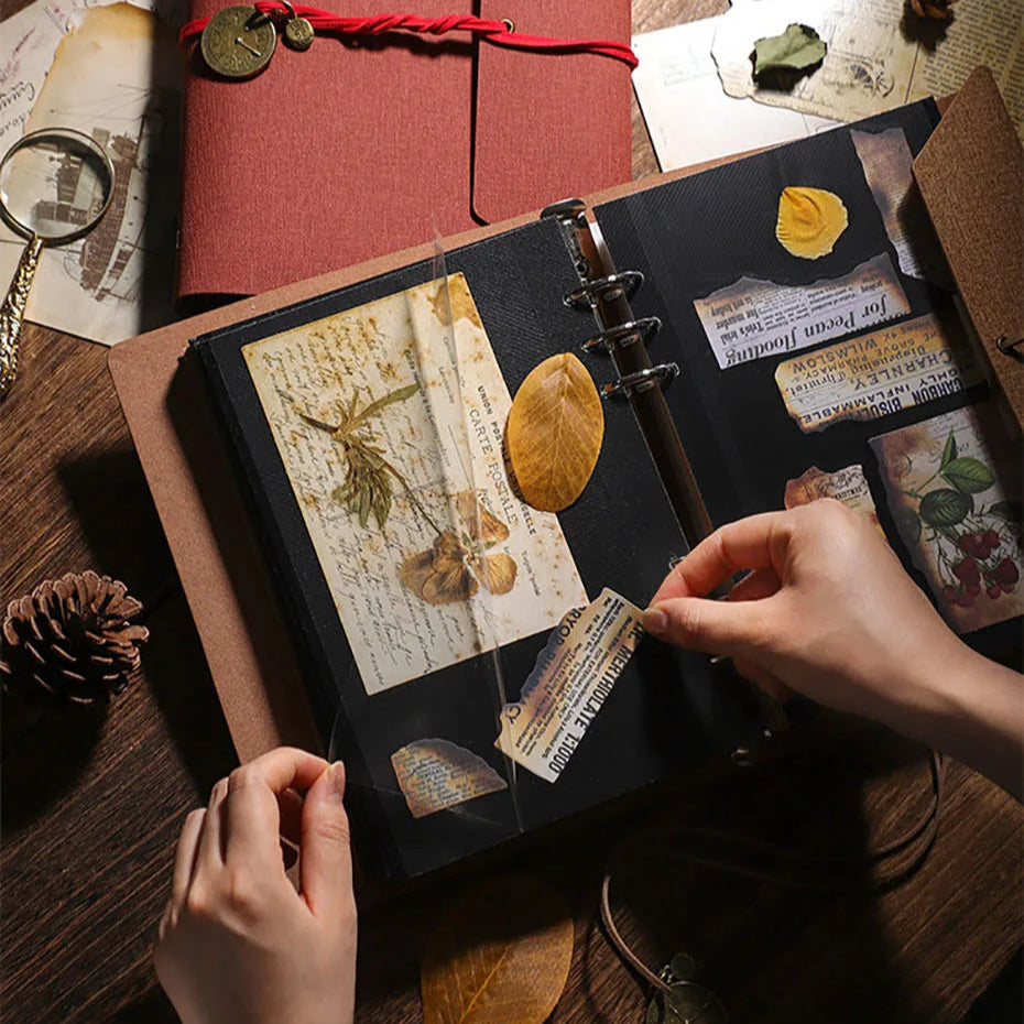 DIY Retro Leather Memory Book Photo Album