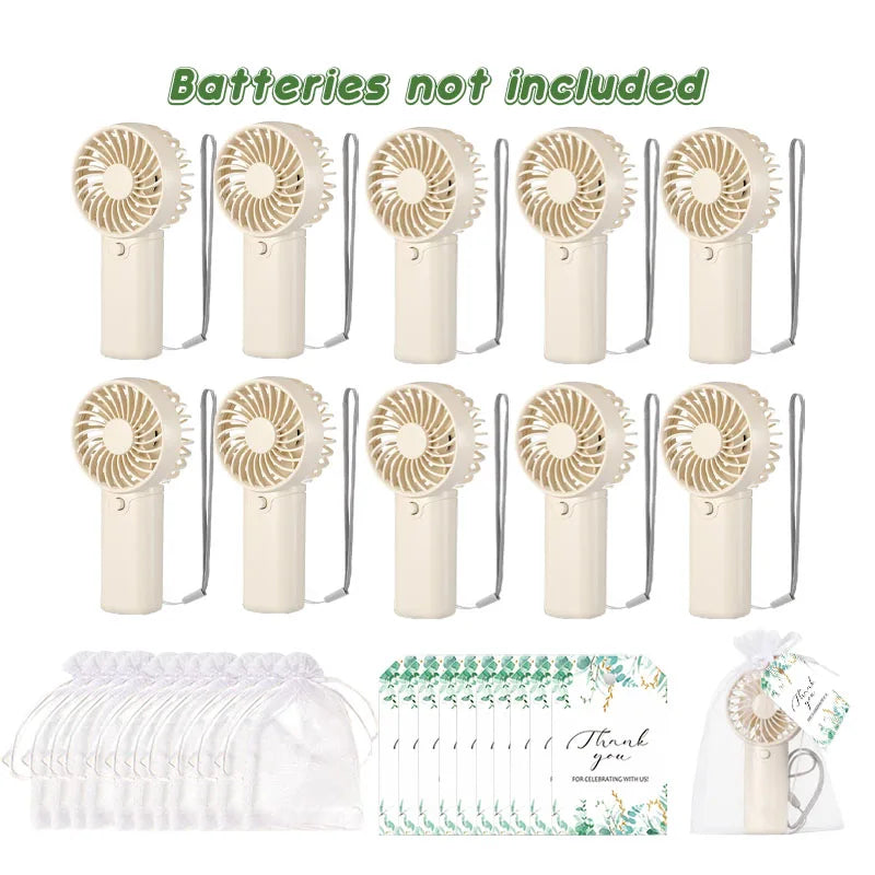10-100PC Handheld Fans With Gift Cards & Bags