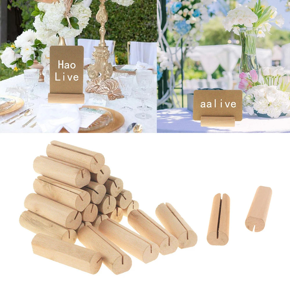 20/40/60/100PC Wood Place Card Holders