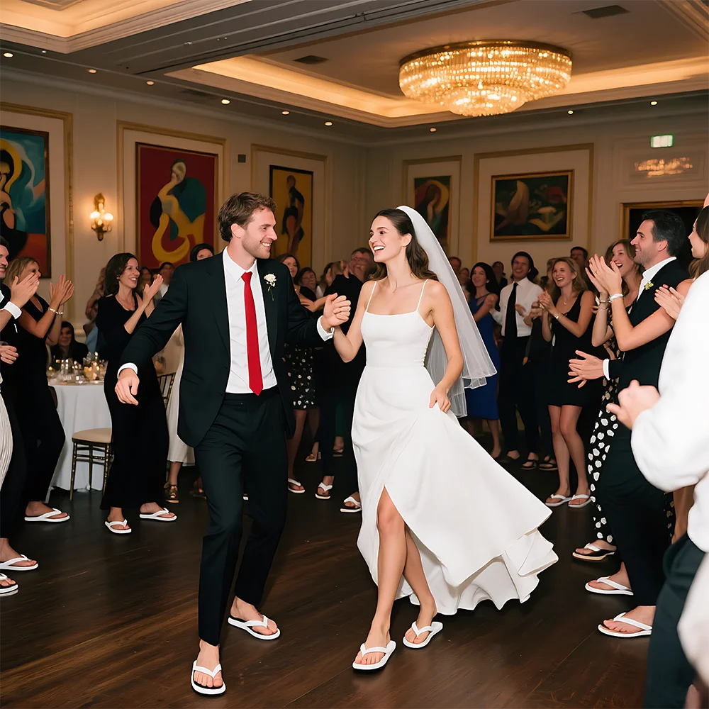 6-100 Pairs Flip Flops "A Little Treat For Your Dancing Feet" Tags