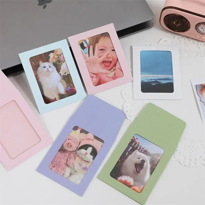 10PC Transparent Window Paper Envelopes Photo Card Holder