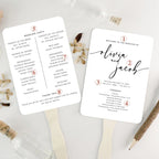 10/30PC Personalised Printed Paper Fans with Wooden Sticks