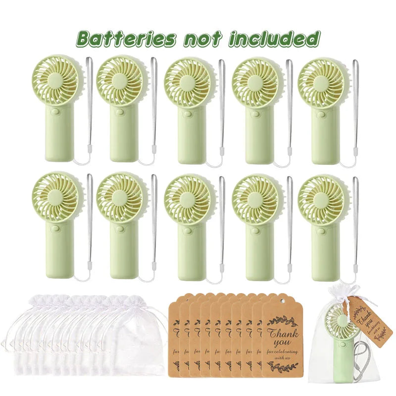 10-100PC Handheld Fans With Gift Cards & Bags