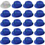Light Up Straw Fedora Hats