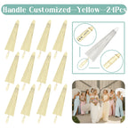 24-90PC 84CM Customised Wooden Handle Paper Umbrellas Parasols