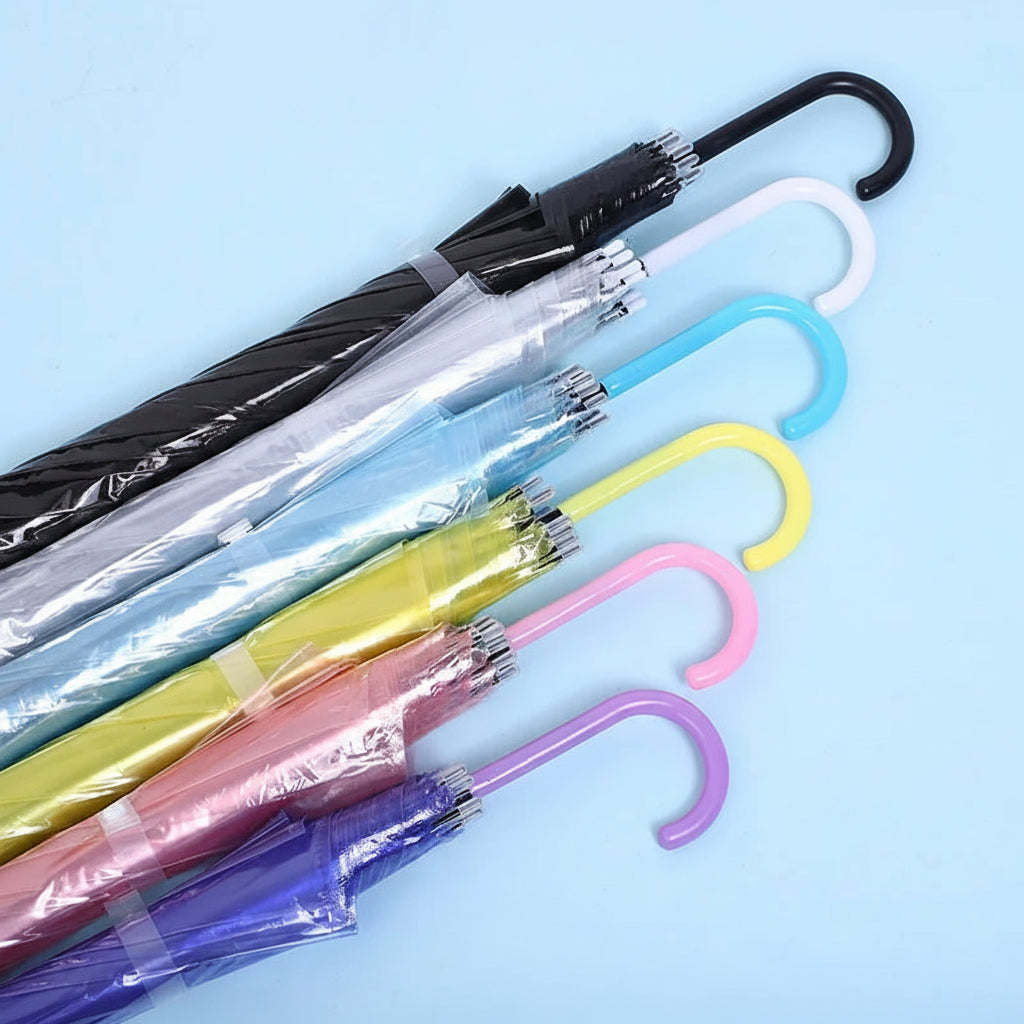 40PC Transparent Multicolour Umbrellas