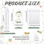 50/100PC Empty Bubble Wands with Gift Bag & Thank You Card