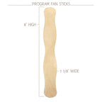 10/30PC Personalised Printed Paper Fans with Wooden Sticks