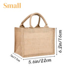 6-20PC Burlap Tote Bags with Handles