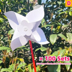 100PC Blank DIY Paper Pinwheels