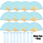 40-240PC Folding Hand Fans Optional Fabric Gift Bag