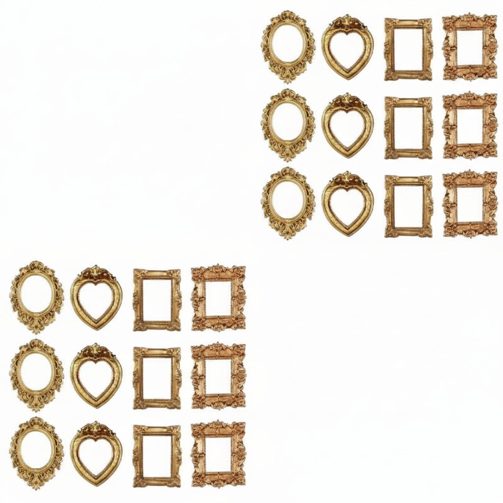 Golden Mini Vintage Photo Frames