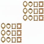 Golden Mini Vintage Photo Frames