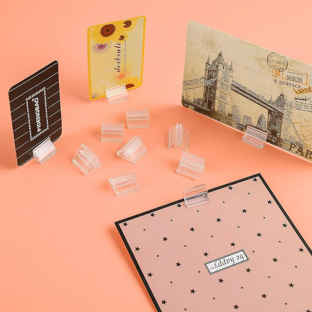 12/24/48PC Mini Clear Stands Place Card Holders