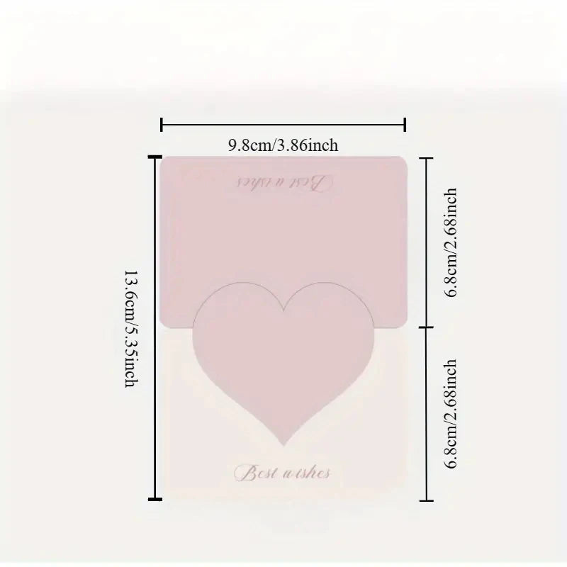 100PC Love Heart Card with Envelope