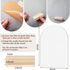 5-20PC Blank Frosted Arch Acrylic Sign with Wood Stand