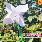 100PC Blank DIY Paper Pinwheels